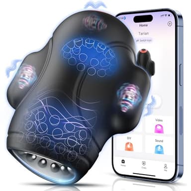 Tauara Masturbador Masculino Juguetes Sexuales con APP, 4 en 1 Masturbádores Masculino con 9 Vibración, Consoladores.. para Hombre con Vibración, Juguetes Eróticos para Pareja Sexuales