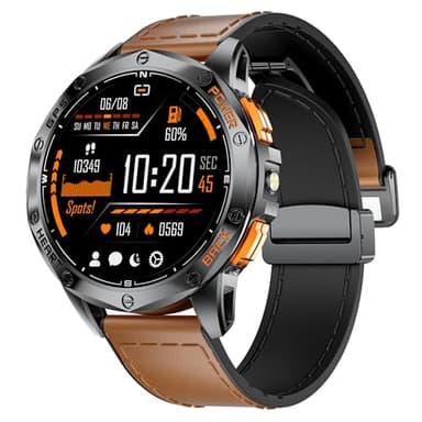 DREMAC DM1 Reloj Inteligente Hombre 48mm,GPS Integrado/Linterna,Reloj Fitness con 70+ Modos Deportivos,Monitor de Salud 24/7,Batería 30 Días,IP68 Impermeable para iOS Android