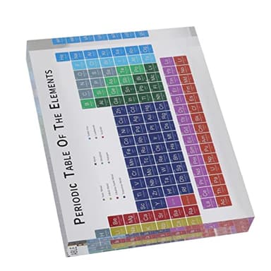 Elementos de la Tabla PerióDica DecoracióN de la Tabla PerióDica AcríLica Atractiva Inodoro PortáTil Moderno Bonito Regalo Educativo para el Hogar para el Laboratorio S