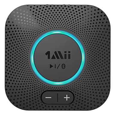 1Mii Receptor Bluetooth 5.2 HiFi, Adaptador Audio Bluetooth con aptX HD/Baja Latencia, Control de Volumen, Salida RCA/AUX 3,5 mm Jack para Estéreo, Amplificador, Coche, Altavoz, Largo Alcance 35m