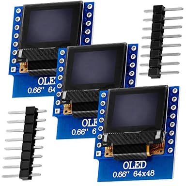 AZDelivery 3 x 0,66 Pulgadas OLED Display Shield I2C SSD1306 Chip 64x48 Pixeles I2C Modulo de Visualizacion de Pantalla HW-699 con Caracteres Blancos Compatible con D1 Mini con E-Book Incluido!