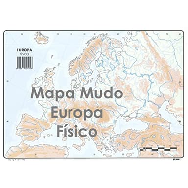 Mapa Mudo SELVI Color Din-A4 Europa Físico, Caja x50