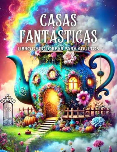 Casas Fantásticas Libro de Colorear para Adultos: Diseños caprichosos con hogares mágicos de hadas y gnomos para la relajación y la atención plena