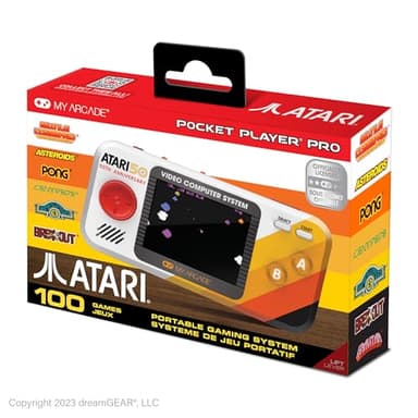 My Arcade DGUNL-7015 Atari Pocket Player Pro Sistema de Juegos Portátil 100 Juegos