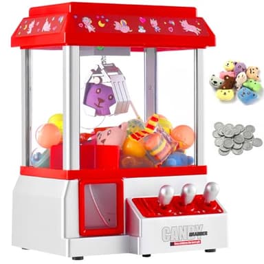 Mini Maquina de Gancho Máquina Gancho Juguete Maquina de Garra Juguete Juguetes para Maquina de Garra Mini Maquina de Garra Máquina de Garra de Juguete para Regalos de Cumpleaños de Fiesta en Casa