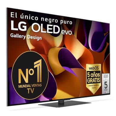 LG OLED55G46LS, 55", OLED EVO* 4K, Serie G4, Smart TV, WebOS24, Procesador a11, Dolby Vision, Dolby Atmos, webOS 24, 3840X2160,TV Gaming, 144 Hz, Negro