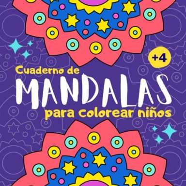 Cuaderno de mandalas para colorear niños: Libro de mandalas para colorear niños de 4 a 8 años | 40 dibujos de mandalas grandes y fáciles para pintar niñas y niños | Cuadernos para colorear infantil