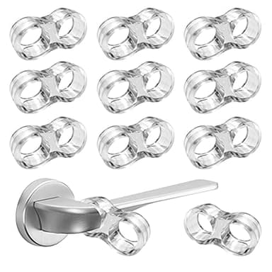 Topes de Puerta, ihaspoko 10 Piezas Transparente Topes para Puertas Silicona Protege la Pared para Manija de Puerta (10er 8-Forma)