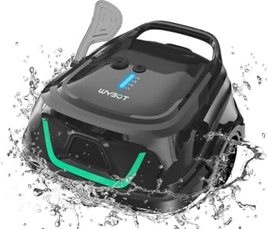 WYBOT (2024 Upgrade) A1 Robot Limpiafondos Piscina con 4 Ciclos de Limpieza, 120 Minutos de Limpieza, 2,5-h Carga Rápida Robot Piscina Automatico con Filtración Doblemente