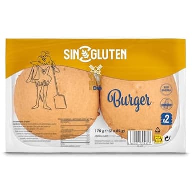 Pan de hamburguesa sin gluten El molino de Dia bolsa 170 g