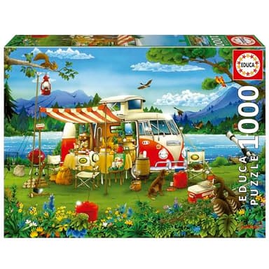 Educa - Vacaciones en el Campo | Puzzle de 1000 Piezas para Adultos. Medidas: 68 x 48 cm. Incluye Cola Fix Puzzle. A Partir de 14 años (19922)