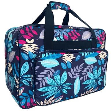 Bolsa de embarcadero de carcasa de la máquina de transporte, bolsa de transporte de nylon, caja de la máquina de coser de patrón de hojas de gran capacidad con tiradas con cremallera para la mayoría