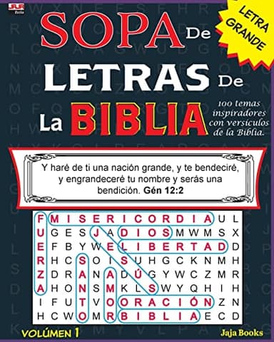 SOPA de LETRAS de la BIBLIA, Volúmen 1: Volume 1 (Spanish Bible Word Search)