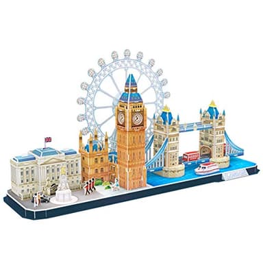 World Brands London, Puzzles para Adultos y Niños, Maquetas para Montar, Rompecabezas 3D, Regalos Divertidos, Cultura, Viajar Desde Casa (CubicFun MC253H)
