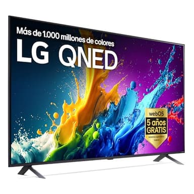 LG 75QNED80T6A 75", 4K QNED, Smart TV, HDR10, WebOS24, Serie 80, Procesador Potente e Inteligente, Dolby Digital Plus, Alexa/Google Assistant, Negro