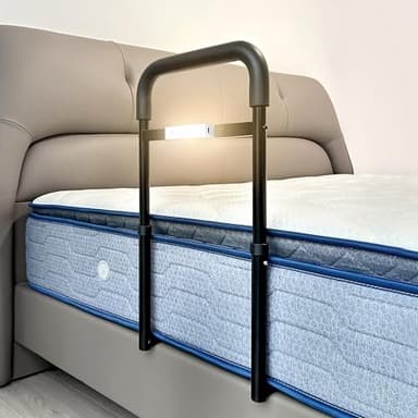 NIMOOD Barandilla Cama Adulto, Ancianos, Barandilla Cama Articulada, Asidero para Cama Confort, Ayuda para Levantarse de la Cama Anticaídas