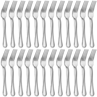 Gifcomda Juego de 24 Tenedores Acero Inoxidable (7.87'', 20 cm) Tenedors de Mesa Pulido Fino, Aptos Para el Hogar, Restaurante, Fiesta, Lavavajillas