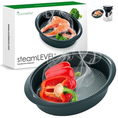 CucinaOra SteamLEVEL Varoma para Thermomix TM6 TM5 TM31 - Accesorios Thermomix Vorwerk - Accesorios de Cocina para Thermomix - Amplía la Superficie de Cocción