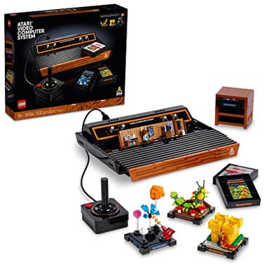 LEGO Icons Atari 2600 Building Set 10306 - Consola de videojuegos retro y réplicas de cartuchos de juegos, con minifigura y joystick, regalo nostálgico de los años 80 para jugadores y adultos