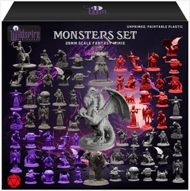 Wildspire Miniaturas de fantasía y dragón Bookish para miniaturas DND Monstruos DND 28mm-32mm Bulk Dungeons & Dragons Miniatures D&D Miniatures Monsters DND Minis DND Figuras Starter Pathfinder