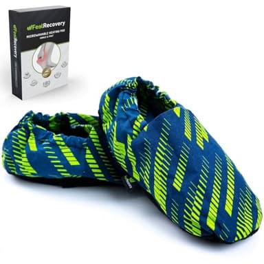 Zapatillas Térmicas de Semillas - Pantuflas Calientapiés Calentar en Microondas - Bolsa de Calor para Pies Fríos con Funda Lavable, Tela de Algodón 100% y Olor a Lavanda