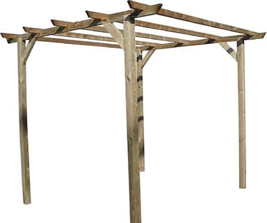 Pérgola de madera, 3 x 3 m, 2,5 cm, 05-25ECO