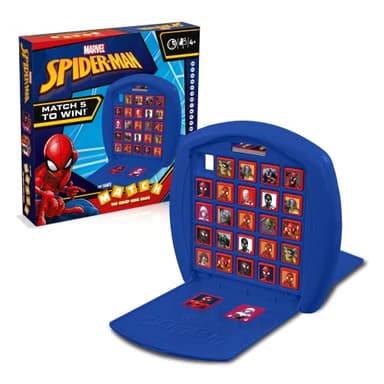 Top Trumps Match Spider Man - Juego De Mesa, Juegos Infantiles, Conecta 5 Dados Iguales En Tu Propio Tablero, Juego De Memoria 4 Años, Para 2 Jugadores