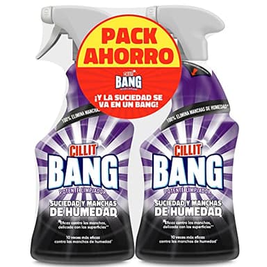 Cillit Bang - Spray Limpiador Suciedad y Manchas de Humedad, para baños y juntas negras - 2 x 750ml