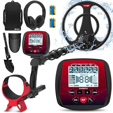 KAIWEETS Detector de Metales Profesional, Detectores Metales Plegables Actualizados Nuevos de 2024 para Adultos, 6 Modos de Detección de Alta Precisión, Bobina Impermeable IP68 con Chip DSP Avanzado