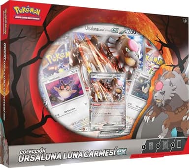 JCC Pokémon: Colección Ursaluna Luna Carmesí ex (4 Cartas holográficas y 4 Paquetes de Mejora de JCC Pokémon)