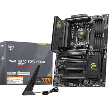MSI MAG X870 TOMAHAWK WIFI Placa base, ATX - Soporta procesadores AMD Ryzen 9000 / 8000 / 7000, AM5 - 80A SPS VRM, DDR5 Memory Boost 8400+MT/s (OC), PCIe 5.0 x16 & 4.0 x16, M.2 Gen5, Wi-Fi 7, 5G LAN