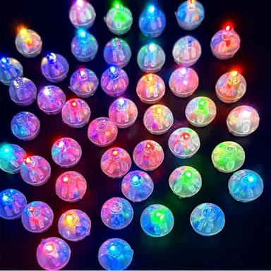 JZK 100 mini luces LED coloridas para globo, RGB que cambian de color, pequeñas bombillas de bola redonda, funciona con pilas, pequeñas luces LED para decoración de bodas, fiestas, árbol de Navidad