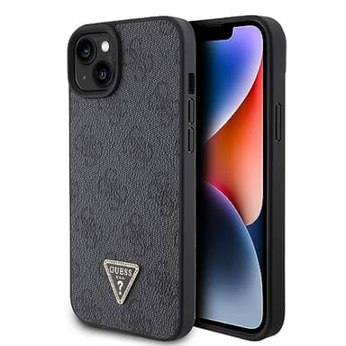GUESS GUHCP15SP4TDPK - Funda para iPhone 15 de 6,1 Pulgadas, Color Negro