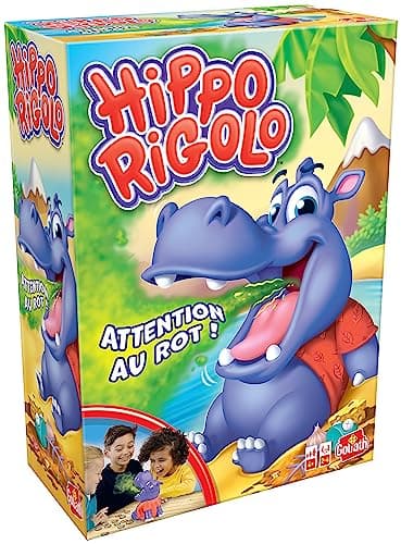 Goliath Hippo Rigolo – Juegos de Mesa para niños – De 4 años – Juego Rigolo – Adivina los Alimentos Que Vas a Robar o Alimentar al Hippo – Atención al Rot – 2 a 4 Jugadores