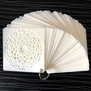 Yulakes Juego de 48 plantillas de mandala, plantillas de mandala con puntos, patrones surtidos, reutilizables, plantillas para decoración, pintar en madera, rocas y paredes, 10 x 10 cm