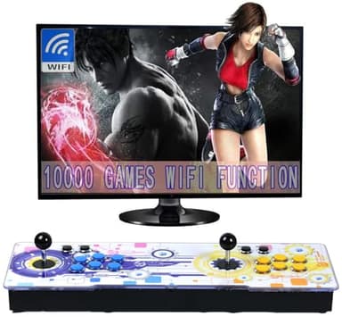MAXEPO Pandora Box 3D 10000 Juegos Arcade Game Console, Función WiFi Agregar Más Juegos, Recreativa Arcade Máquina Juegos Retro,