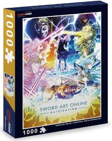 Crunchyroll- Sword Art Online-War of Underworld Peppermint Anime GmbH Underworld-Puzzle-1000 Piezas-Original y con Licencia, Color Plata, 37x27x6cm (448/88948)