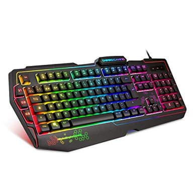 EMPIRE GAMING – Teclado de Juegos K900 (Layout Español) – 105 Teclas Semi-Mecánicas- Retroiluminación LED RGB, 9 Modos: 8 predefinidos y 1 Personalizable - 19 Teclas Anti-ghosting