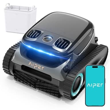 AIPER Scuba S1 Pro Limpiafondos Piscina, Robot Piscina Limpia Suelos, Paredes y Línea de Flotación, hasta 180min de Alcance, Smart Navigation, Apto para Piscinas Elevadas y Enterradas de hasta 200m²
