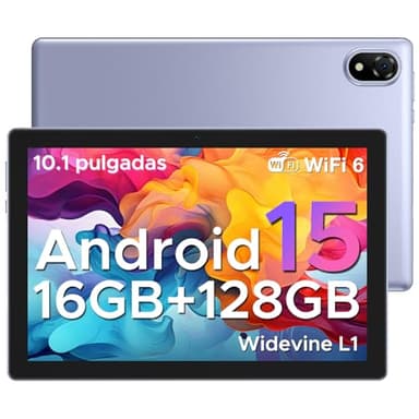 DOOGEE U10 Andriod 15 Tablets, Tablet 10 Pulgadas, WiFi 6 Tableta para niños, 16GB RAM+128GB ROM Tablet pc, 1280 * 800 IPS, TÜV, 5060mAh, Face ID, OTG, Bluetooth 5.0, 8MP+5MP, Morado