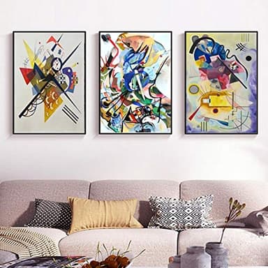 Pinturas de Lienzo de impresión Abstracta Famosas de la Vendimia Wassily Kandinsky Poster Wall Art Picture for Living Room Home Decor Frameless 50 * 70cm * 3pcs