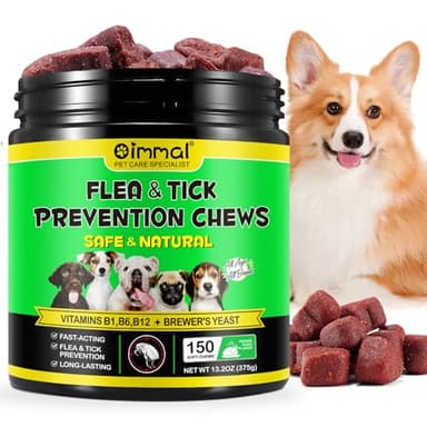 Pulgas Y Tick Prevention Chews Para Perros,150 Pcs Flea & Tick Control Suplemento - Pastillas Orales Suaves Pulgas Para Perros - Tratamiento Para Perros Pequeños, Medianos y Grandes
