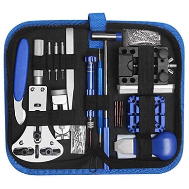 LiRiQi 185 pcs Kit de Reparación de Relojes, Juego de Herramientas de Barra de Resorte Profesional,Herramientas Relojero de Pasador de Enlace de Banda de Reloj, Varios Accesorios