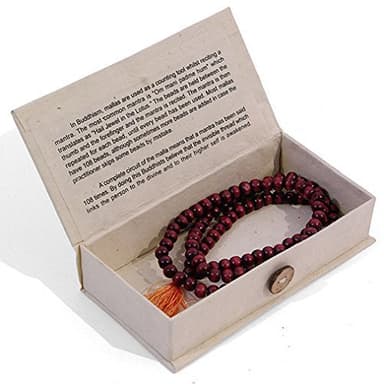 Mala Beads | Buddhist Mallah bead Rosary Beads | Om mani padme hum by Hippy Shack