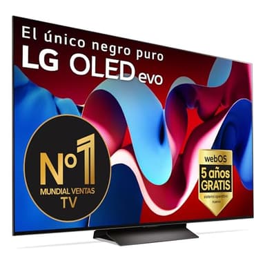 LG OLED65C44LA, 65", OLED 4K, Serie C4, 3840x2160, Smart TV, WebOS24, Procesador a9, Dolby Vision, Dolby Atmos, TV Gaming, 144 Hz, AMD FreeSync, Negro