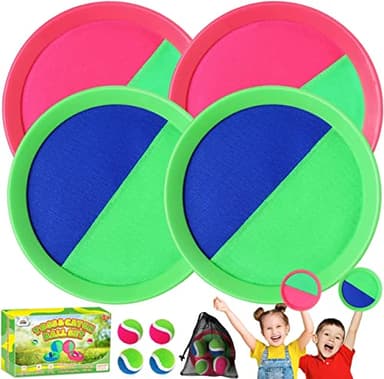 ZMLM Toss Catch Ball Juego de Juguetes: Niños al Aire Libre Juguete de Playa Juego de Bolas de Lanzamiento para jardín, Césped Actividad Interior Juguete Familiar para Niños de 3 a 12 años Regalo