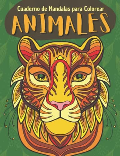 Animales - Cuaderno de mandalas para colorear: Libro de mandalas para colorear niños 8-10 años | 50 dibujos de mandalas grandes y fáciles para pintar ... infantil | Mandalas de animales para niños