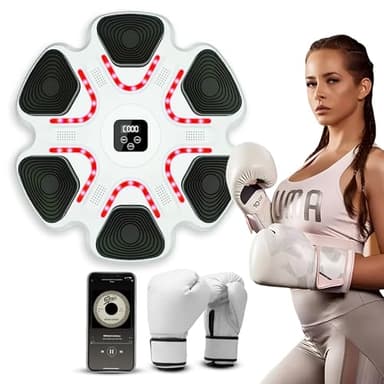 Arcanix Boxeo Pared Musical con Guantes de Boxeo - Maquina Boxeo Musical Pared con Bluetooth Maquina de Boxeo Musical 9 Modos de Velocidad Maquina Adultos y Niños