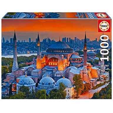 Educa - Puzzle de 1000 Piezas para Adultos | Hagia Sophia, Estambul. Incluye Pegamento Fix Puzzle. A Partir de 14 años (19612)