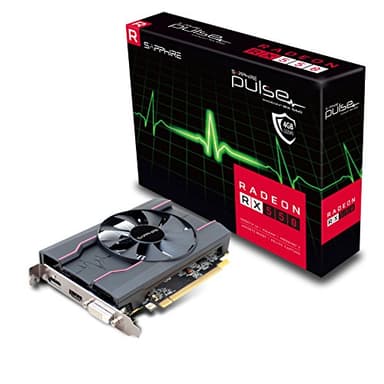 Sapphire Pulso AMD Radeon RX550 4 GB Memoria 128 bits, GDDR5, Displayport/HDMI/DL-DVI-D PCI Express Tarjeta Gráfica, Negro